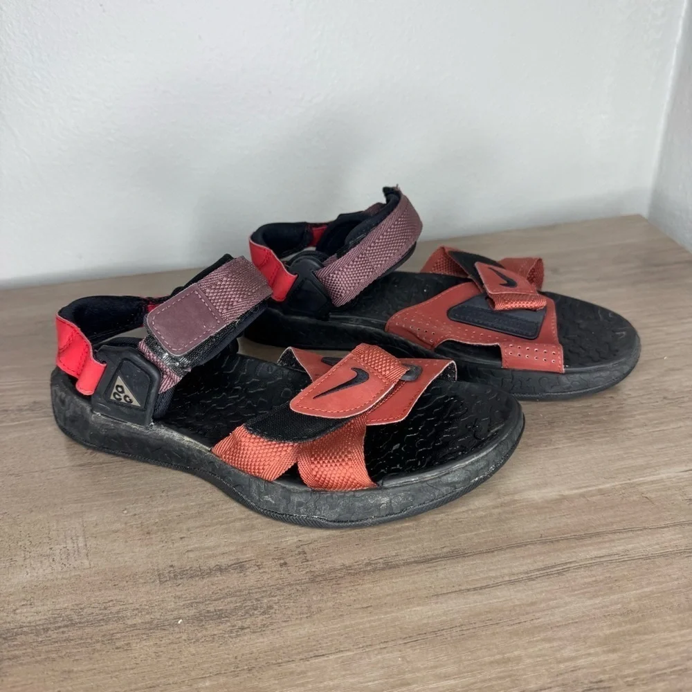 Boys NIKE ACG Air Deschutz + Sandals Slides DC9092-600 Redstone Black